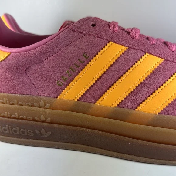 Adidas Gazelle Bold Bliss Pink Spark Women's Size 9.5 Suede Leather Sneakers - Picture 3 of 12
